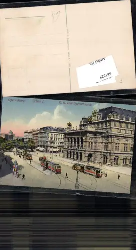 681325 Wien Hofoper Hofoperntheater Staatsoper Oper Straßenbahn pub Ledermann 16331