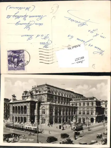 681327 Wien Hofoper Hofoperntheater Staatsoper Oper Straßenbahn