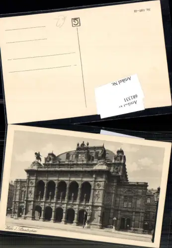 681331 Wien Hofoper Hofoperntheater Staatsoper Oper Straßenbahn