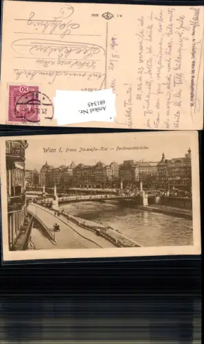 681345 Wien Kai Donaukanal Franz Josefs-Kai Ferdinandsbrücke Brücke