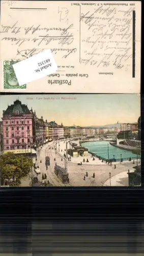 681352 Wien Kai Donaukanal Marienbrücke Brücke Straßenbahn