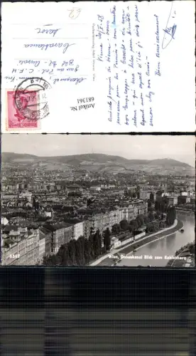 681361 Wien Kai Donaukanal Kahlenberg Blick Döbling