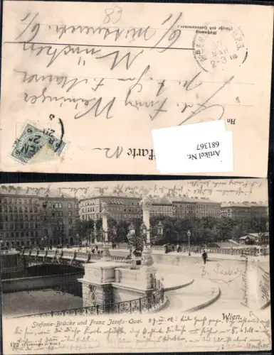 681367 Wien Kai Donaukanal Stefaniebrücke Brücke Straßenansicht pub Ledermann 192