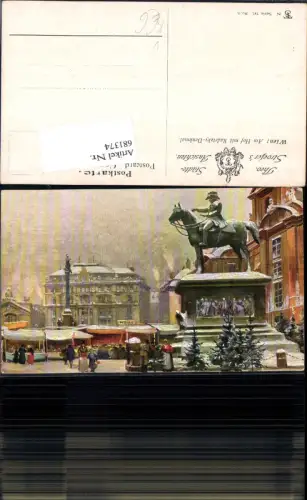 681374 Künstler AK Wien Am Hof Radetzky Denkmal pub Theo Stroefer Städte-Ansichten 747-9
