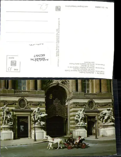 682367 Wien Hofburg Fiaker Kutsche Michaelertor