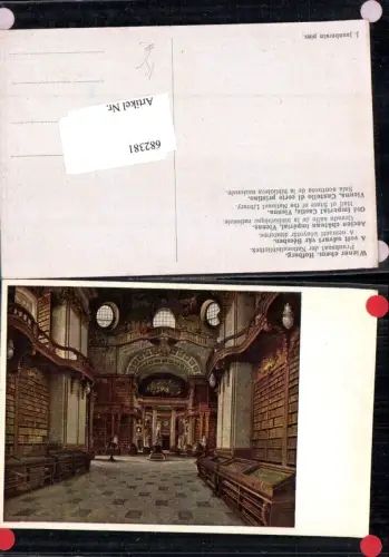 682381 Künstler AK J. Jaunbersin Wien Hofburg Bibliothek