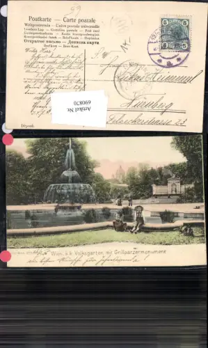 690870 Wien Innere Stadt K.K. Volksgarten Grillparzer Monument