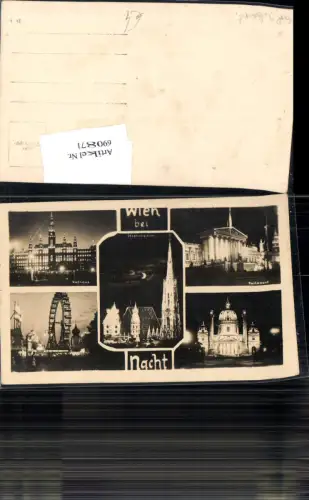 690871 Wien Innere Stadt bei Nacht Prater Rathaus Parlament