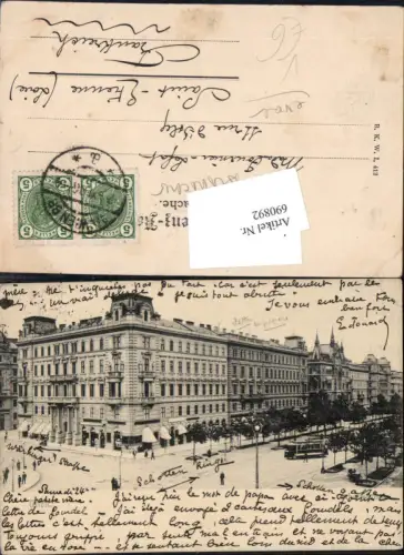 690892 Wien Innere Stadt Schottenring Börse Straßenbahn 1900 pub B.K.W.I. 412