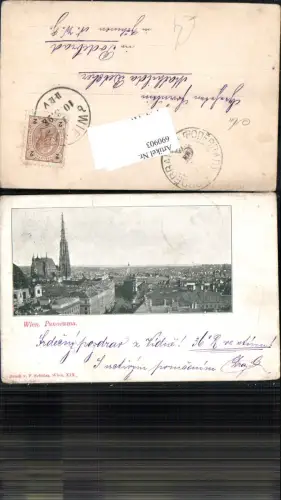 690903 Wien 1898 gel. Ankunftsstempel Stempel Podebrad Böhmen Podebrady