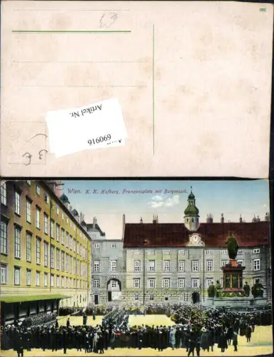 690916 Wien Innere Stadt K.K. Hofburg Franzensplatz Burgmusik Burg Hofburg