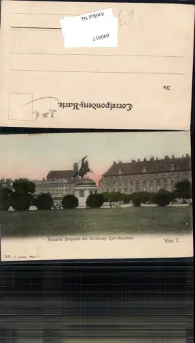 690917 Wien Innere Stadt Äußerer Burgplatz Erzherzog Karl Monument