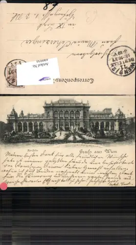690930 Wien Innere Stadt Kusalon Stadtpark Ankunftsstempel Alsergrund 1897
