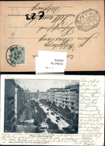 690958 Wien Innere Stadt Kärntnerring Tram Straßenbahn Tramway pub Emil Storch 45