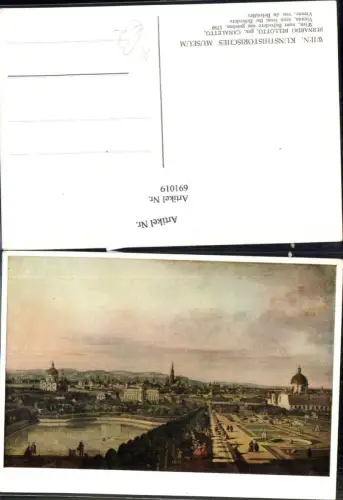 691019 Künstler AK Bernardo Bellotto Wien Belvedere Landstraße Wieden