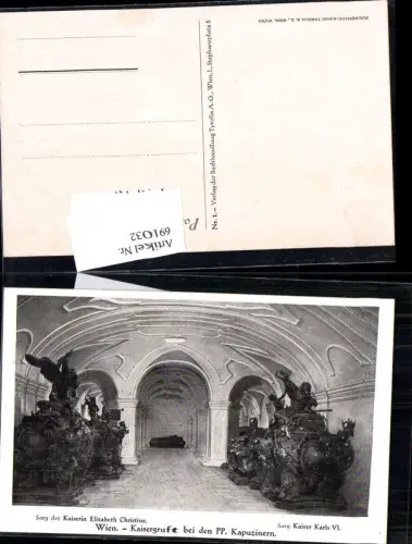 691032 Wien Innere Stadt Kaisergruft Gruft Kapuzinergruft Sarkophag