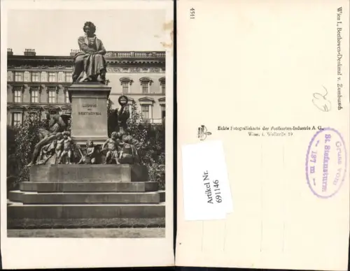 691146 Wien Innere Stadt Beethoven Denkmal v. Zumbusch