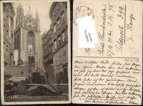 691157 Wien Innere Stadt Maria am Gestade gel.n. Feldpost 399 Humberdrotz
