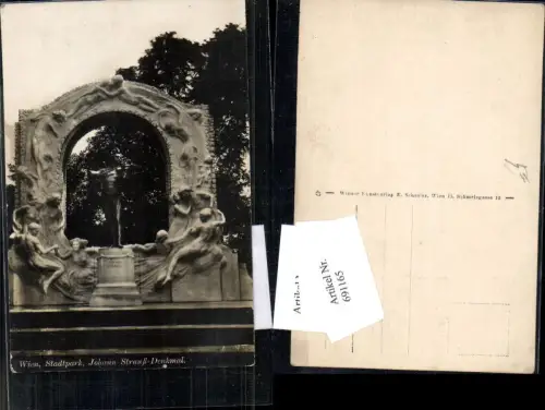 691165 Wien Innere Stadt Stadtpark Johann Strauß Denkmal pub Schreier E. Kunstverlag
