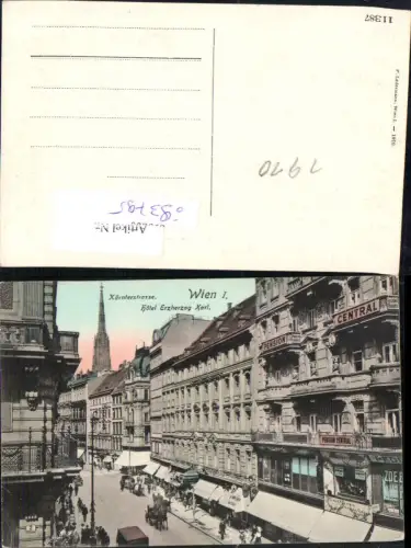 693795 Wien Graben Hotel Erzherzog Karl Pension Hotel Central pub Ledermann 11387