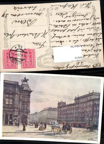 695674 Künstler AK Erwin Pendl Wien Opernring Kutsche Fiaker pub B.K.W.I. 431-11
