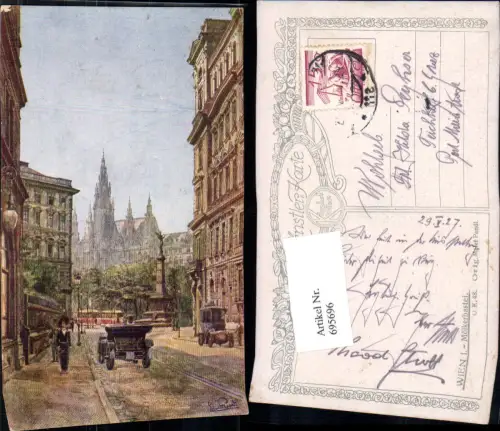 695696 Künstler AK Erwin Pendl Wien Mölkerbastei gel Teichhof Graz Maria Trost