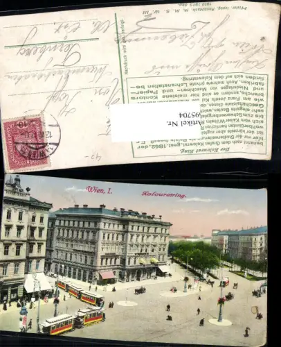 695704 Wien Kolowratring Straßenbahn Hotel gel Ternberg