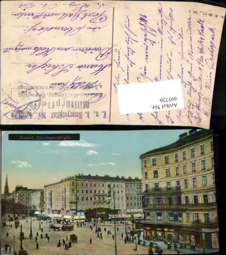 695726 Wien Kärntnerstraße Feldpost Reservespital gel Oberndorf Gallneukirchen