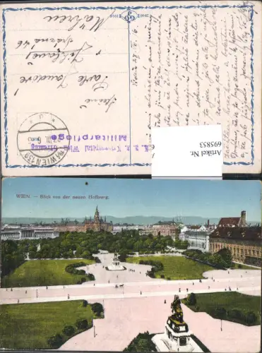 695853 Wien Hofburg Feldpost Kriegsspital Grinzing