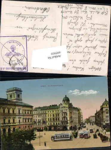 695910 Wien Althanplatz Straßenbahn gel Sarleinsbach Feldpost