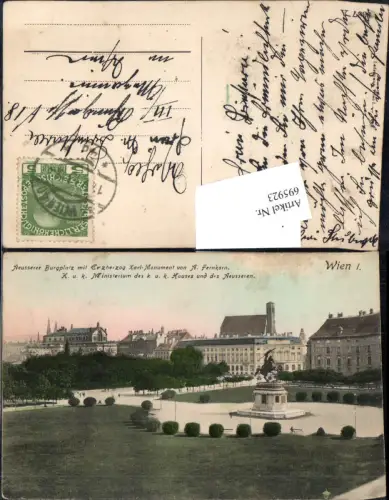 695923 Wien Burgplatz Karl Monument pub Ledermann