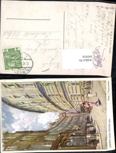 695924 Künstler AK Ludwig Hans Fischer Wien Bognergasse