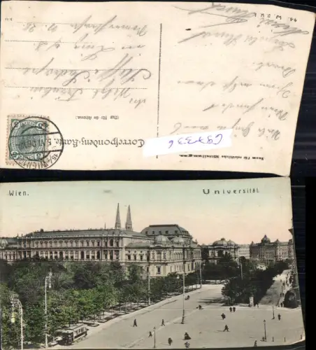 697336 Wien Universität Liebenberg Denkmal Straßenbahn