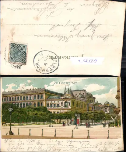 697337 Lithographie Wien Universität Liebenberg Denkmal