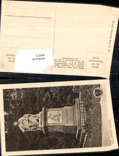 699271 Wien Schubert Denkmal pub Deutscher Schulverein 204