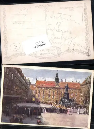 701521 Künstler AK Konopa Wien Burg Wacheablösung pub B.K.W.I. 562/3