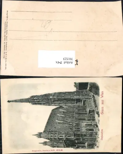 701523 Präge Reliefkarte Relief-AK Wien Stephansdom Dom pub Stengel e Co. 4515