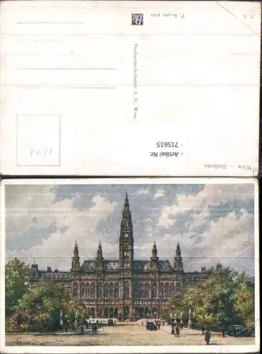 715615 Künstler AK P. Kaspar Wien Innere Stadt Rathaus