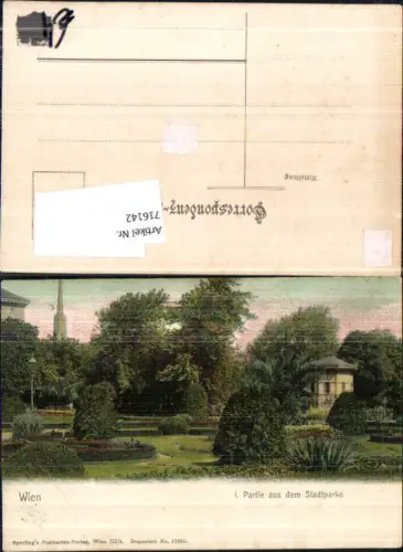 716142 Wien Partie aus d. Stadtparke Park pub Sperling 17730
