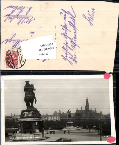 716193 Wien Heldenplatz Rathaus gel Niklasdorf Leoben
