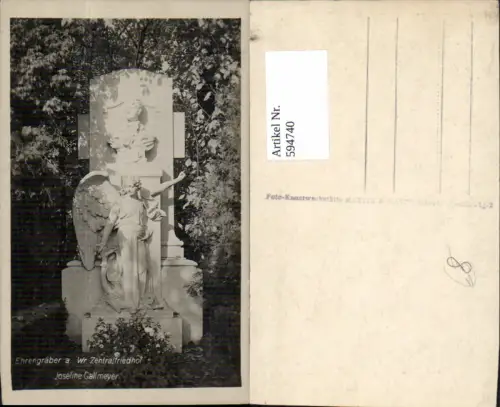 594740,Foto Ak Wien Simmering Zentralfriedhof Ehrengräber Josefine Gallmeyer Vienna