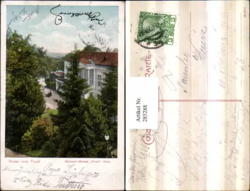 285288,Wien Meidling Gruß vom Tivoli Wallners Meierei