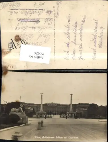 150636,Wien Hietzing Schönbrunn Schloss m. Obelisken 1931