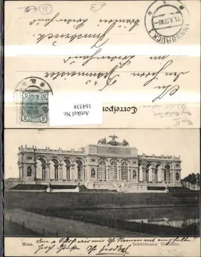 164338,Wien 13 Hietzing Schönbrunn Gloriette 1905
