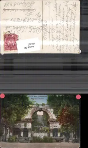 166222,Wien 13 Hietzing Schönbrunn Römische Ruine 1918