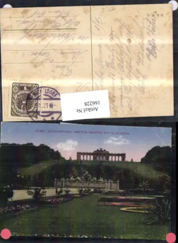 166228,Wien 13 Hietzing Schönbrunn Neptun Grotte m. Gloriette 1921