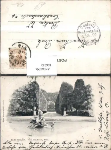 166232,Wien 13 Hietzing Schönbrunn Römische Ruine Allee Brunnen 1899
