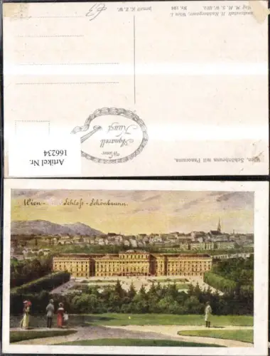 166234,Wien 13 Hietzing Schönbrunn m. Panorama Künstler Ak