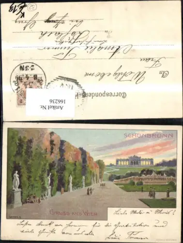 166236,Wien 13 Hietzing Schönbrunn 1899 sign R. Geiger