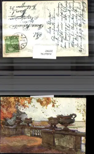 205987,Künstler AK Stecik Wien 13 Schönbrunn Terasse